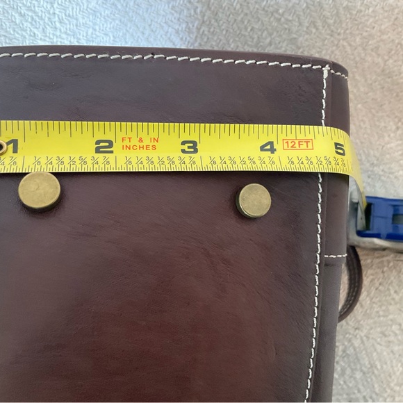 Brown Leather shoulder purse cavalcanti made in Italy